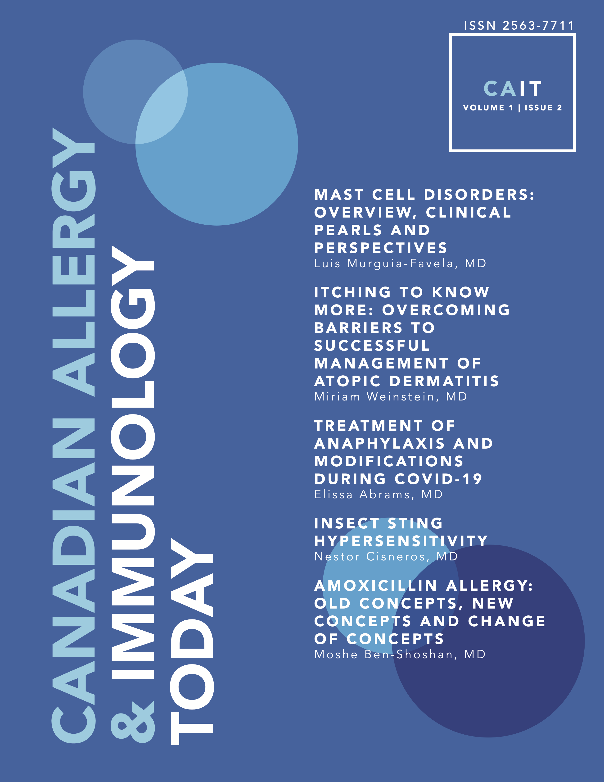 Volume 1 issue 2 june 2021 canadian allergy immunology today